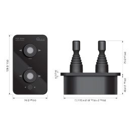 Пульт управления подруливающим устройством Quick джойстик двойной TCD 2042 (10268508)