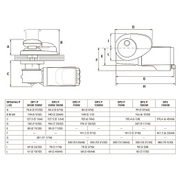 Якорная лебедка Quick Prince DP2 1000Вт 12В цепь 8мм (FSDP21012008B00, 10252538)
