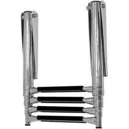 Трап телескопический складной узкий 4 черных ступени 264 мм (040162BT)