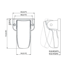 Выключатель поплавковый для трюмных помп TMC 12/24В бело-синий (0812202)